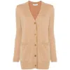 Max Mara Sequin Embellished Wool Cashmere Cardigan In Beige
