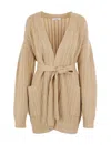 Max Mara Balzac Crochet Wool And Cashmere Cardigan In Beige