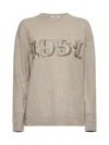 Max Mara Beige Wool And Cashmere Plata Sweater In Beige