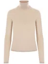 Max Mara Cashmere Turtleneck Sweater In Beige