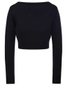 Max Mara Angri Rib Knit Wool Crop Sweater In Black