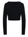 Max Mara Angri Rib Knit Wool Crop Sweater In Black