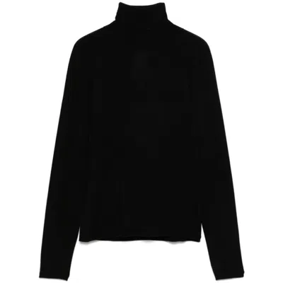 Max Mara High-neck Virgin-wool Jumper In Black