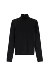 Max Mara Blue Saluto Turtleneck Sweater In Black