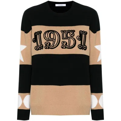 Max Mara Sweaters In Black/brown