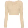 Max Mara Short Wool Blend Ifrem Sweater In Brown