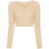 Max Mara Short Wool Blend Ifrem Sweater In Brown