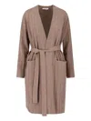 Max Mara Maxi Cashmere Cardigan In Brown