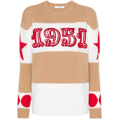 Max Mara Sweaters In Brown/white