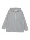 Max Mara Zip-up Wool-blend Hoodie In Gray