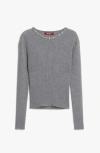 Max Mara Studio Catone Maglia Girocollo Gioiello In Grey