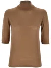 Max Mara Cecina Virgin Wool Turtleneck Sweater In Brown