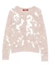 Max Mara Sequin Embellished Cardigan In Neutral