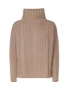 Max Mara Vitalba Sweater In Virgin Wool And Cashmere In Nut