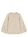 Max Mara Oversized Wool And Cashmere Sweater In Gold