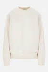Max Mara Long-sleeved Wool Cashmere Sweater In White
