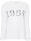 Max Mara Crew Neck Wool And Cashmere Blend Sweater In White