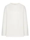 Max Mara Women Berma Cotton And Silk Sweatshirt In White