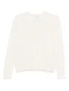 Max Mara Round-neck Long-sleeve Sweater In White
