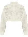 Max Mara Wool-cashmere Blend Sweaters In White