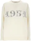 Max Mara Form With Embroidery And Sequins Pullover In White