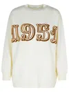 Max Mara Wool And Cashmere Sweater With Frontal Logo In Neutral