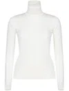 Max Mara Acume Virgin Wool Turtleneck Sweater In White