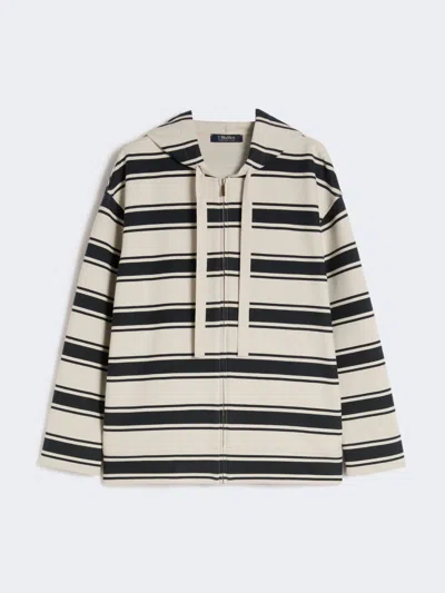 Max Mara Sweat-shirt En Jersey Scuba Rayé In Multi