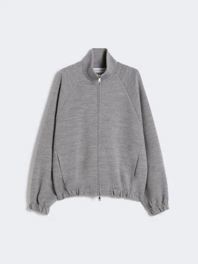 MAX MARA SWEATSHIRT IN DOUBLE-FACED WOOL AND COTTON JERSEY