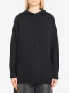 Max Mara Wool And Cashmere Knit Sweatshirt In Black