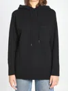 Max Mara Sweatshirt In Wool And Cashmere In Black