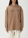 Max Mara Brown Logo Oversized Hoodie In Brown