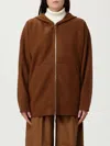 Max Mara Sweatshirt  Woman Color Leather In Brown