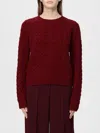 Max Mara Aramis Crewneck Cable Cachemire Knitwear Red In Red