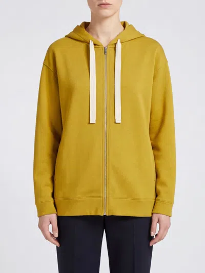 Max Mara Zip-up Sweatshirt In Brown