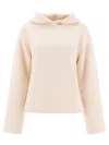 Max Mara Hooded Ribbed Texture Long Sleeve Top