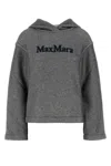 Max Mara Melange Midnight Blue Cotton Blend Gary Sweatshirt In Blue