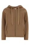 Max Mara Camel Cotton Omelia Sweatshirt In Brown