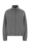 Max Mara Melange Grey Wool Blend Frine Oversize Sweatshirt In Gray