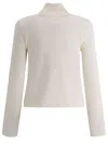 Max Mara Cashmere Turtleneck With High Neckline In White