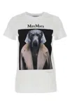 Max Mara Dog Print Cipria Cotton T-shirt In Multi