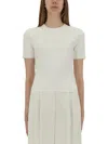 Max Mara Ivory Stretch Viscose Blend T-shirt