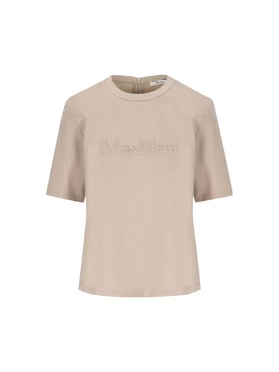 Max Mara T-shirt And Polo Shirt In Beige