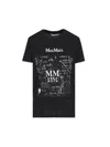 Max Mara Crew Neck Jersey T-shirt With Graphic Print In Black