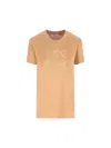 Max Mara Short Sleeve Crew Neck Bodysuit In Brown