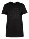 Max Mara Embellished Round Neck Top With Graphic Detail In Black