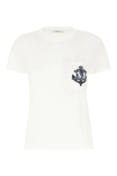 Max Mara T-shirt In Blue White