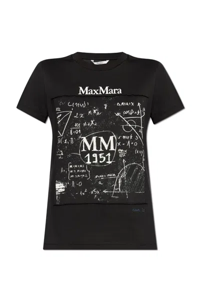 Max Mara T-shirt Colibri In Black