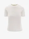 Max Mara Adelio Viscose Blend T-shirt In White