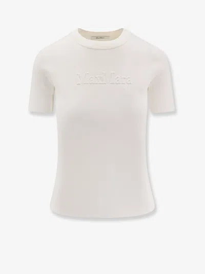 Max Mara Adelio Viscose Blend T-shirt In White